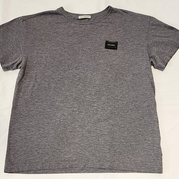 Kid's Dolce and Gabbana Leather Logo-Stitched Tee - Picture 1 of 6